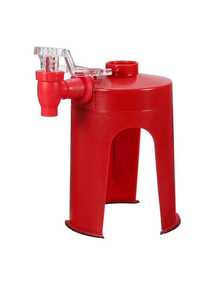 Stylowy dozownik do napojów w formie odwróconej butelki Coca-Cola – dozownik do napojów gazowanych i wody, idealny do domu, na imprezy i do baru.