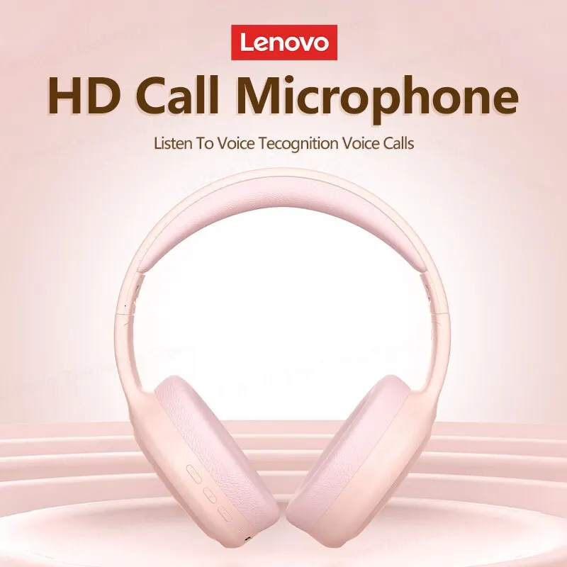 Lenovo TH30 – bezprzewodowe słuchawki Bluetooth 5.3, składany zestaw słuchawkowy do gier, sportowe słuchawki z mikrofonem, douszne słuchawki muzyczne, bateria 250 mAh.