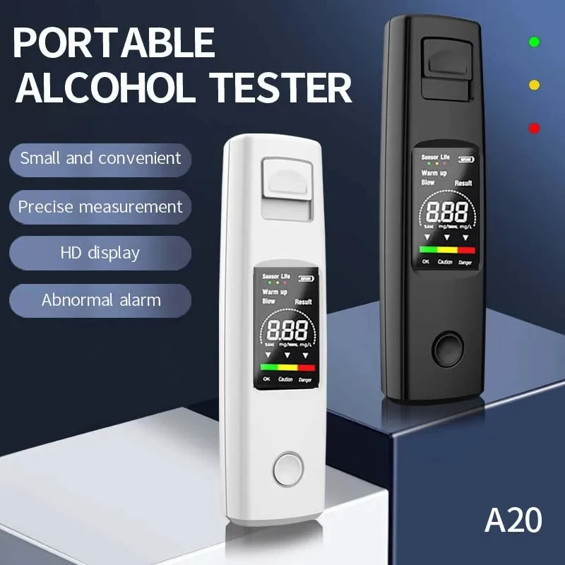 🍺🚗 Przenośny Tester Alkoholu – Profesjonalny Alkomat Cyfrowy o Wysokiej Czułości (USB-C)