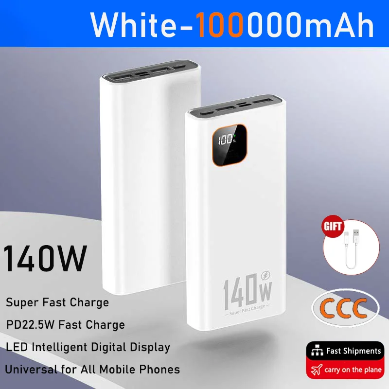 🔋⚡ Power Bank 500000 mAh – Superszybkie Ładowanie 140W | Przenośna Bateria Zewnętrzna