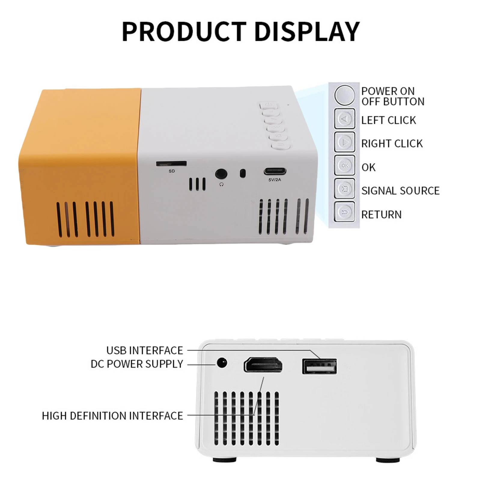 Projektor przenośny do użytku domowego i plenerowego