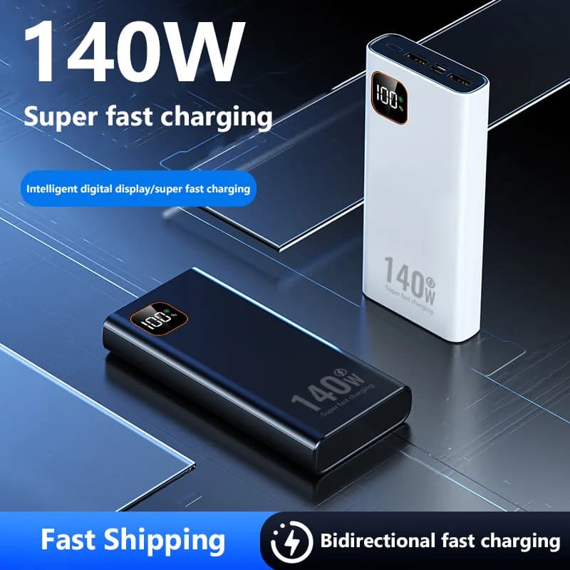 🔋⚡ Power Bank 500000 mAh – Superszybkie Ładowanie 140W | Przenośna Bateria Zewnętrzna