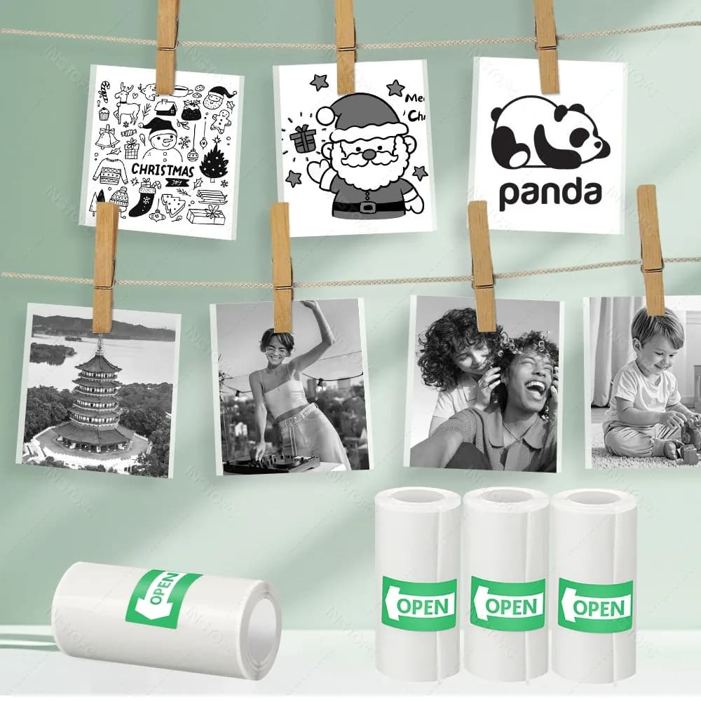 ⭐ Mini drukarka termiczna 58 mm – przenośna drukarka etykiet Bluetooth