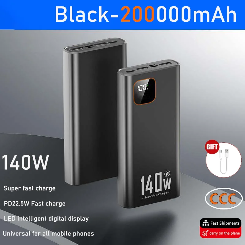 🔋⚡ Power Bank 500000 mAh – Superszybkie Ładowanie 140W | Przenośna Bateria Zewnętrzna