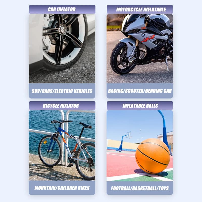 🚗💨 Bezprzewodowy Kompresor Samochodowy – Elektryczna Pompka do Opon z Wyświetlaczem Cyfrowym i Latarką