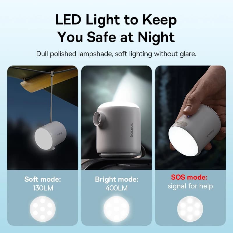 🏕️💨 Baseus Bezprzewodowa Pompka Powietrza – Mini Kompresor / Inflator Outdoor