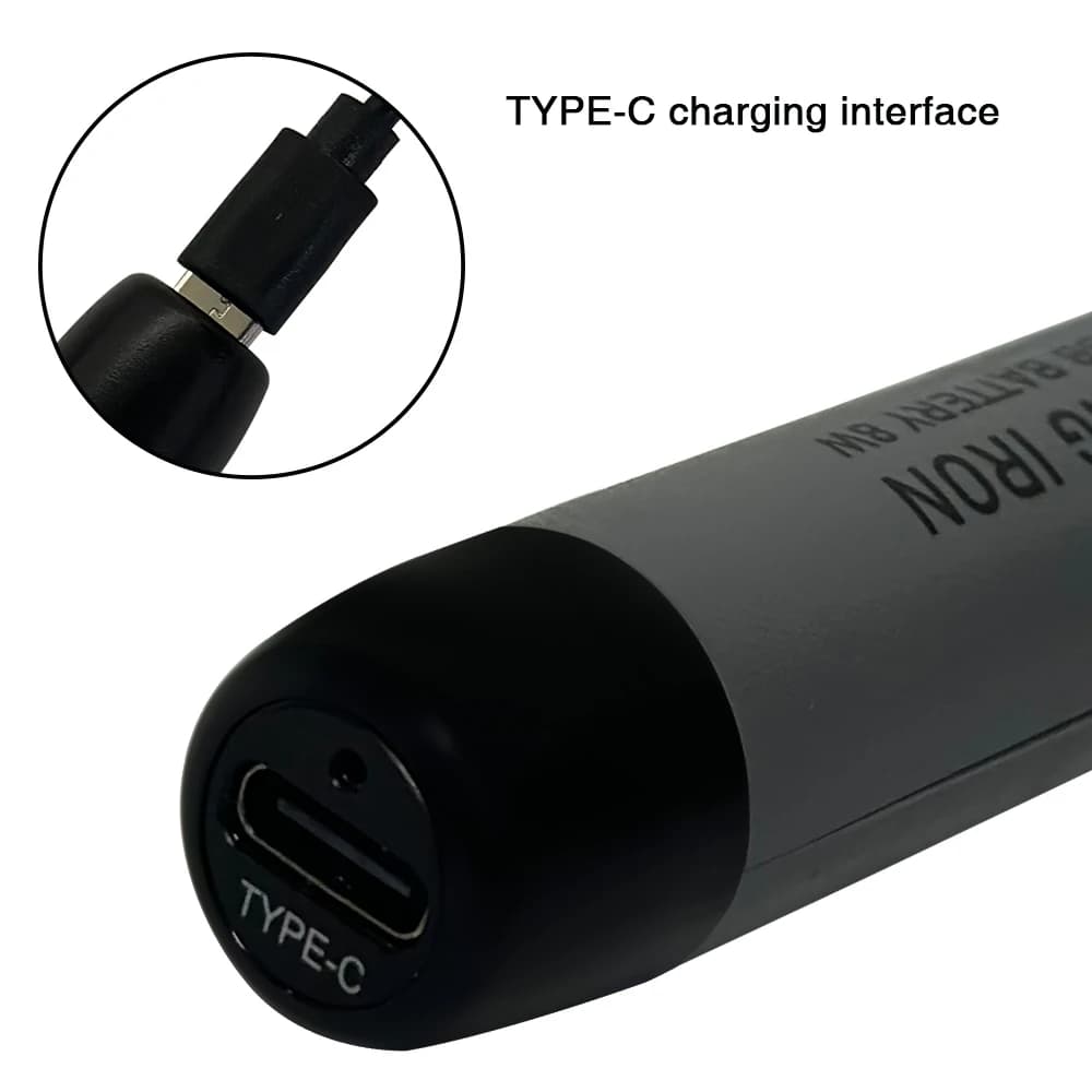 Kompaktowa i poręczna mini lutownica USB do domowych napraw, elektroniki i prac DIY. Dzięki wbudowanemu akumulatorowi i złączu USB Type-C możesz pracować wszędzie – bez gniazdka i kabli.