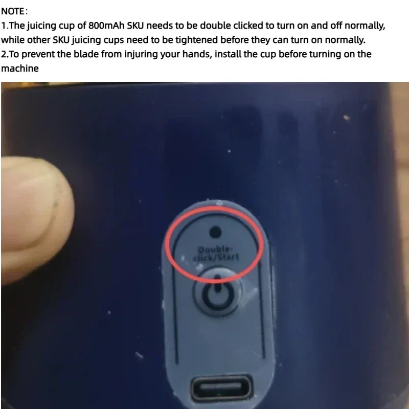 1 szt. wyciskarka do soków – przenośny, wielofunkcyjny kubek do soku, ładowalny, mały, do użytku domowego i na zewnątrz, do mieszania soków, zestaw zawiera 2 kubki.