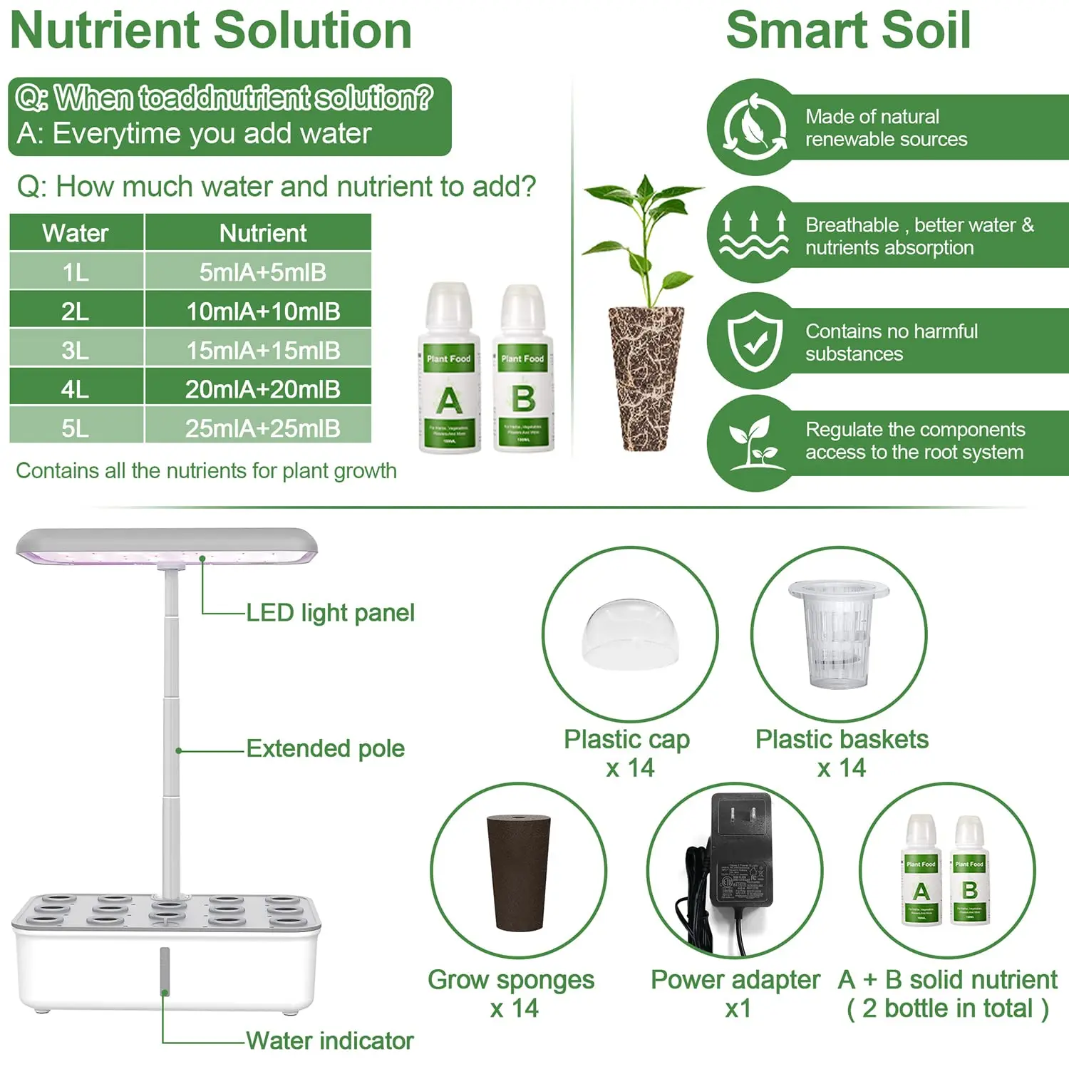 Hydroponiczny system uprawy Tuya WiFi z lampą LED do wzrostu roślin – inteligentny, automatyczny system nawadniania z pompą, domowy zestaw do uprawy ziół, smart doniczka do ogrodu wewnętrznego.