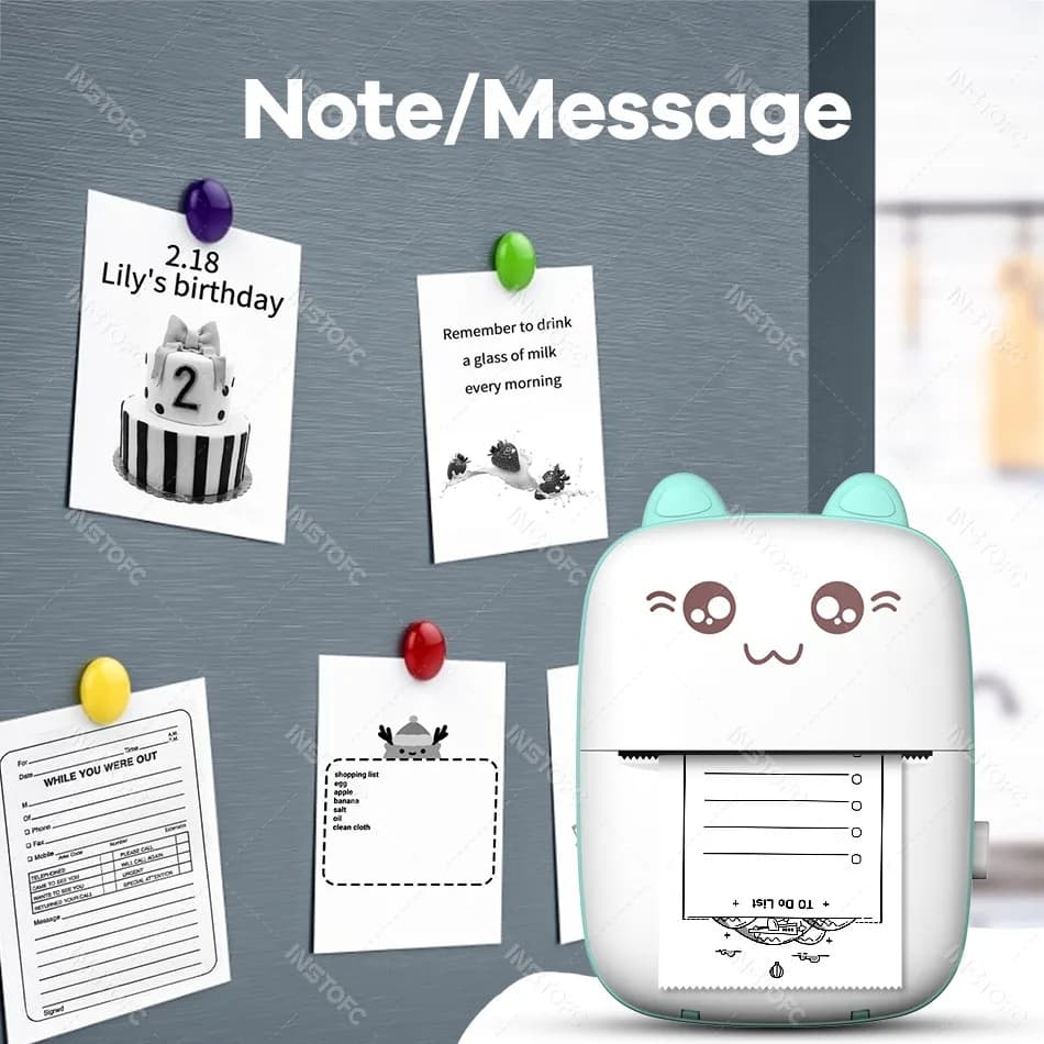 ⭐ Mini drukarka termiczna 58 mm – przenośna drukarka etykiet Bluetooth